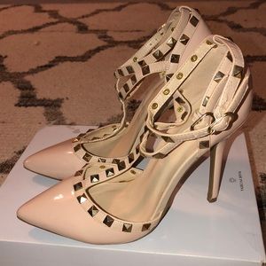 Gold Studded Heels